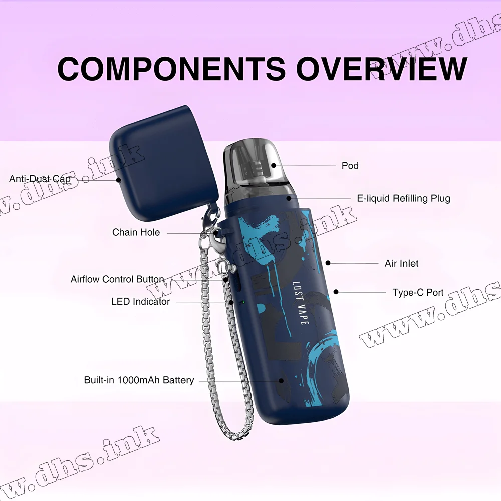 Багаторазова електронна сигарета - Lost Vape Ursa Cap Pod Kit 1000 мАч (Galaxy Star)